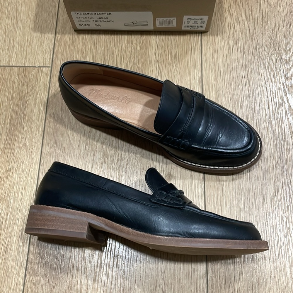 Madewell Elinor Loafer Slip On Shoe Black Size 5.5 - Picture 8 of 9